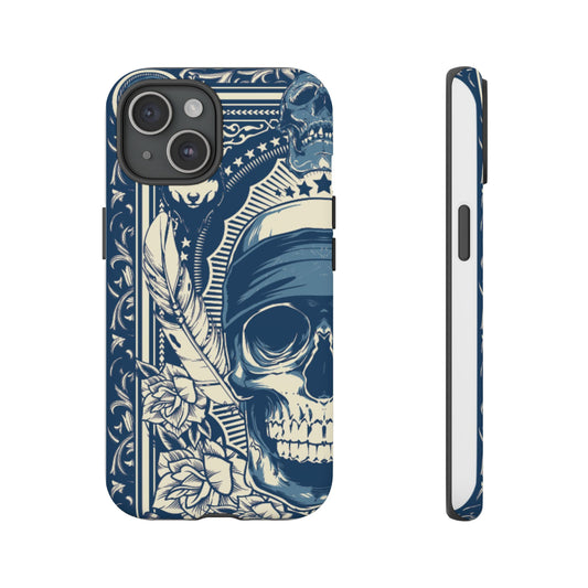 Skull & Feather Tough Phone Case Protective Gothic iPhone Cover