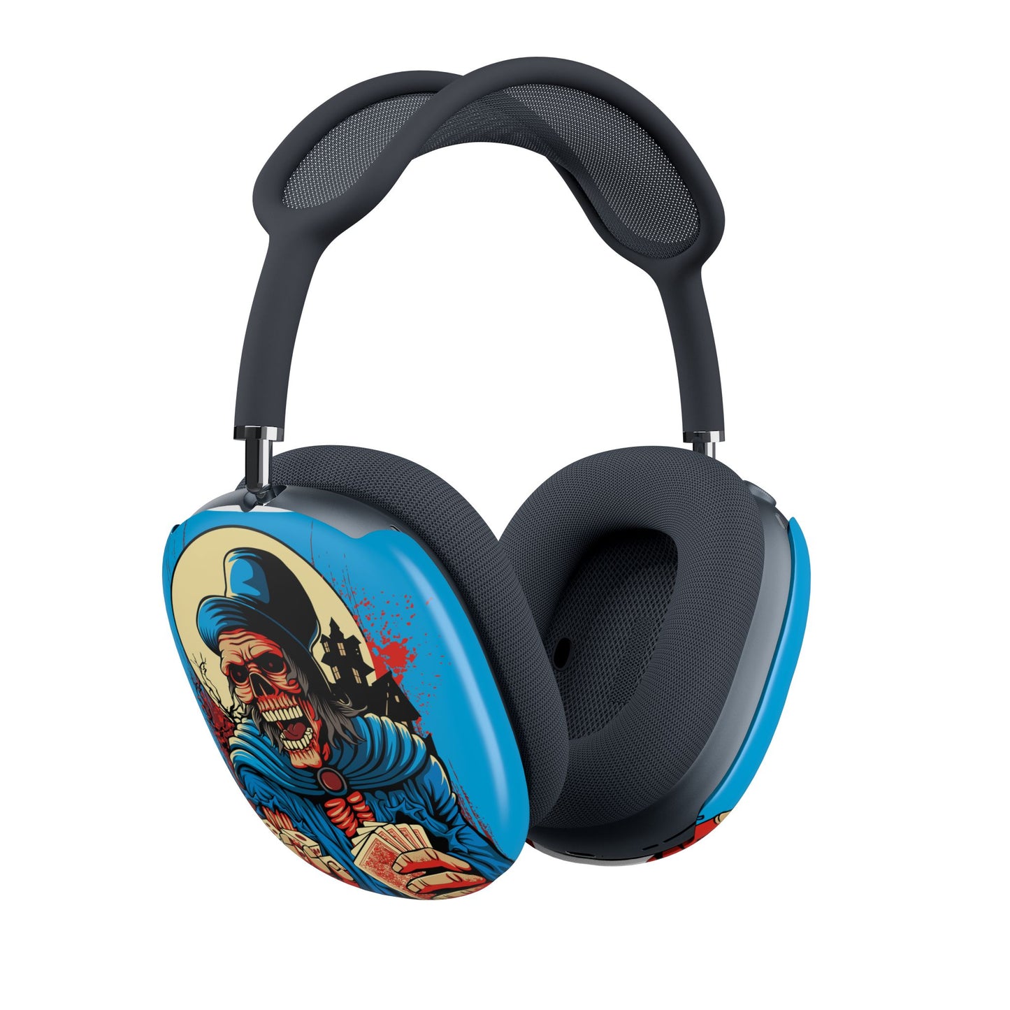 AirPods Max Skull Gambler Shell Case Retro Horror Graphic Ear Cup Skins