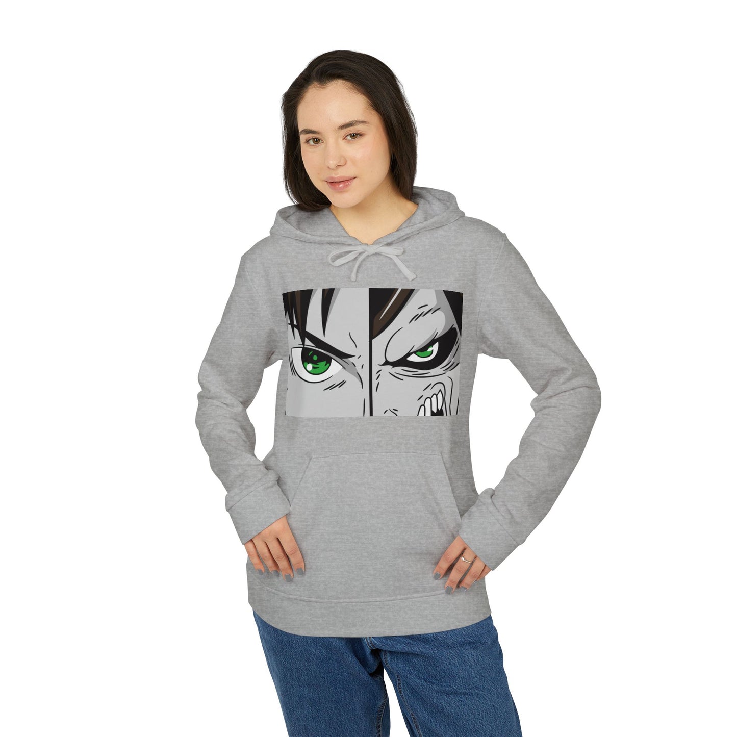 Anime Eyes Hoodie Intense Green-Eyed Manga Character Pullover