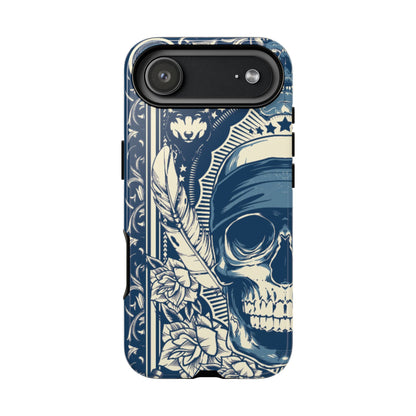 Skull & Feather Tough Phone Case Protective Gothic iPhone Cover