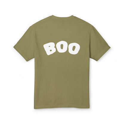Ghost Trick Halloween T‑Shirt 'Boo' Back Graphic & Candy Bag