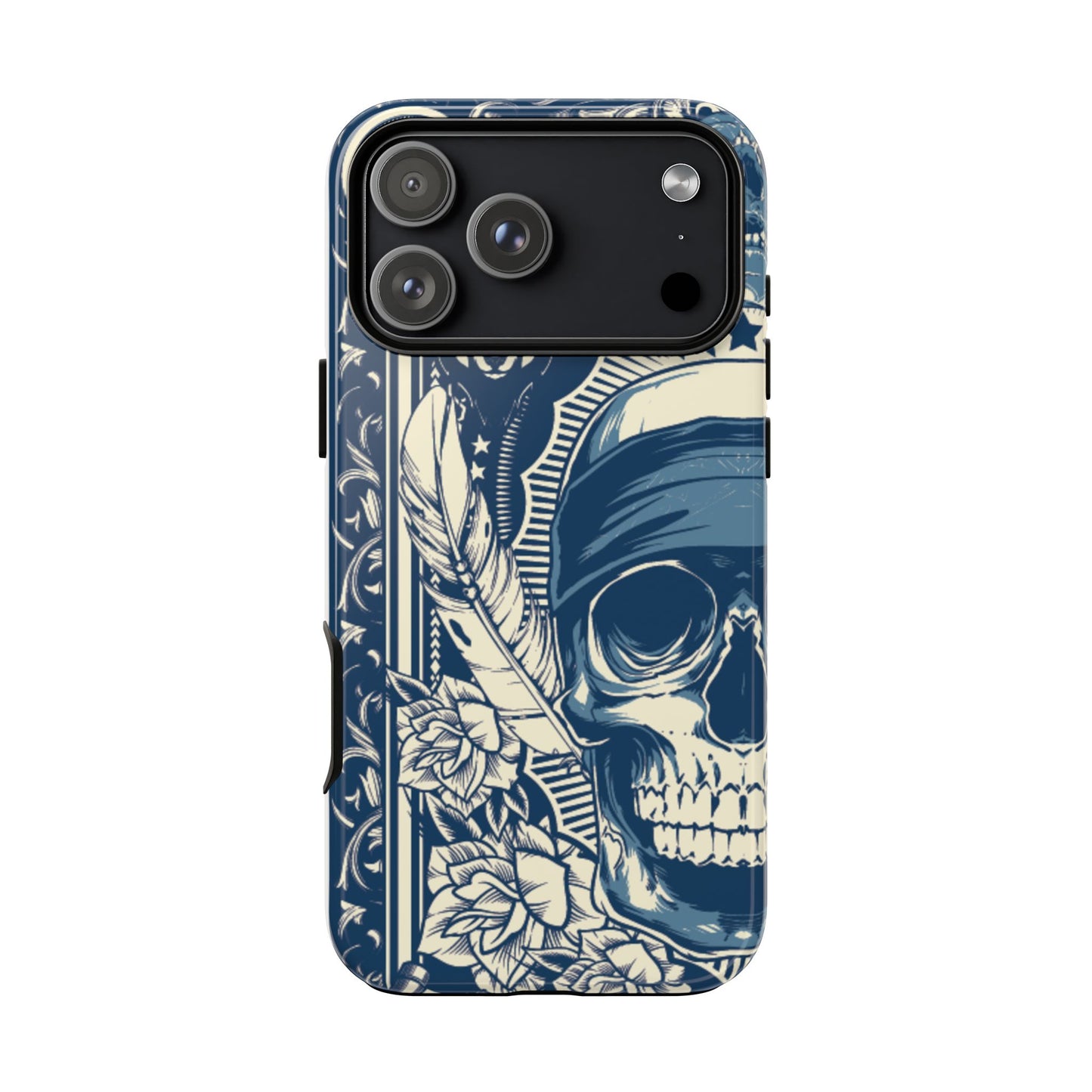 Skull & Feather Tough Phone Case Protective Gothic iPhone Cover