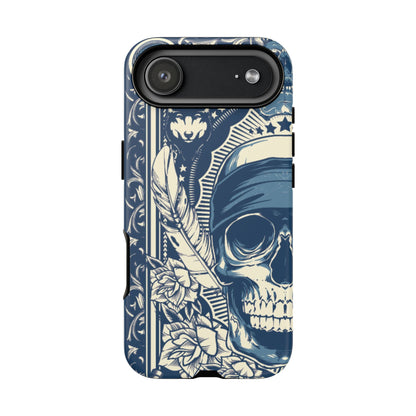 Skull & Feather Tough Phone Case Protective Gothic iPhone Cover