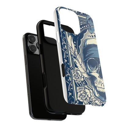 Skull & Feather Tough Phone Case Protective Gothic iPhone Cover