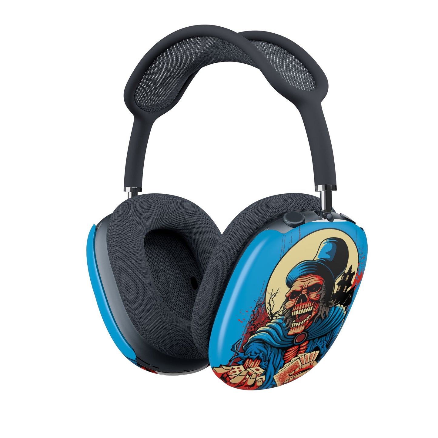 AirPods Max Skull Gambler Shell Case Retro Horror Graphic Ear Cup Skins