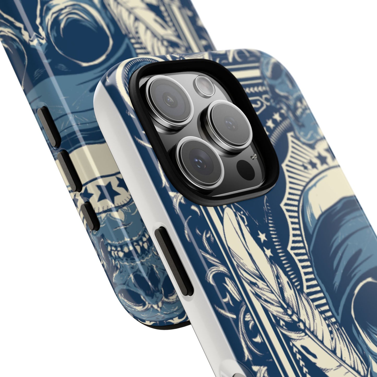 Skull & Feather Tough Phone Case Protective Gothic iPhone Cover