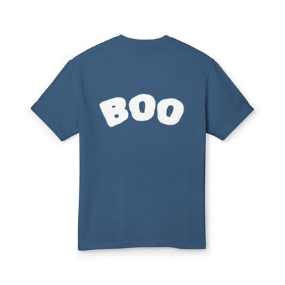 Ghost Trick Halloween T‑Shirt 'Boo' Back Graphic & Candy Bag