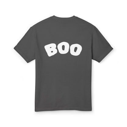 Ghost Trick Halloween T‑Shirt 'Boo' Back Graphic & Candy Bag