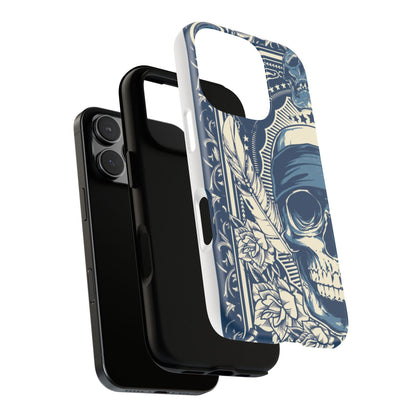 Skull & Feather Tough Phone Case Protective Gothic iPhone Cover