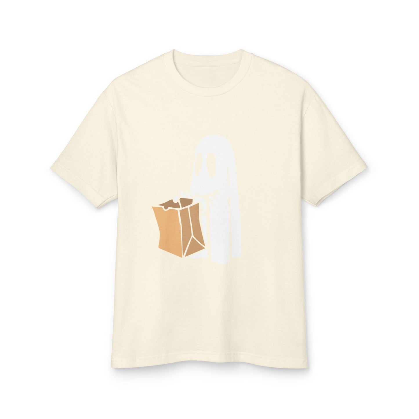 Ghost Trick Halloween T‑Shirt 'Boo' Back Graphic & Candy Bag