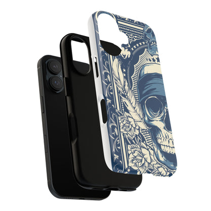 Skull & Feather Tough Phone Case Protective Gothic iPhone Cover