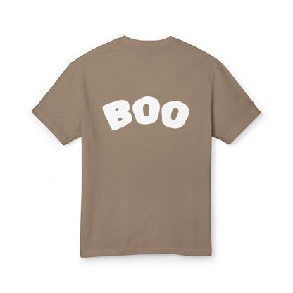 Ghost Trick Halloween T‑Shirt 'Boo' Back Graphic & Candy Bag