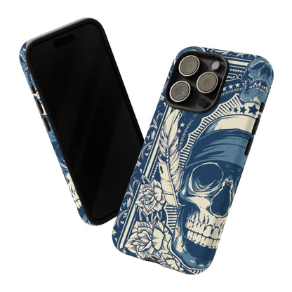 Skull & Feather Tough Phone Case Protective Gothic iPhone Cover