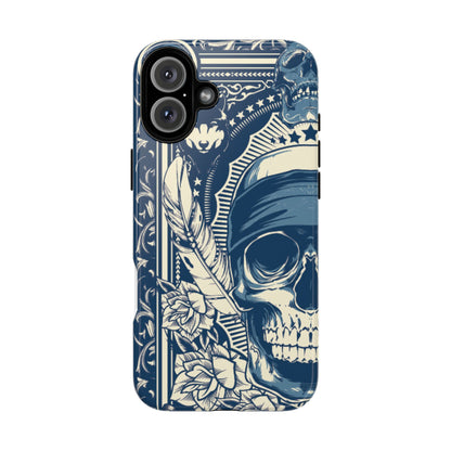 Skull & Feather Tough Phone Case Protective Gothic iPhone Cover