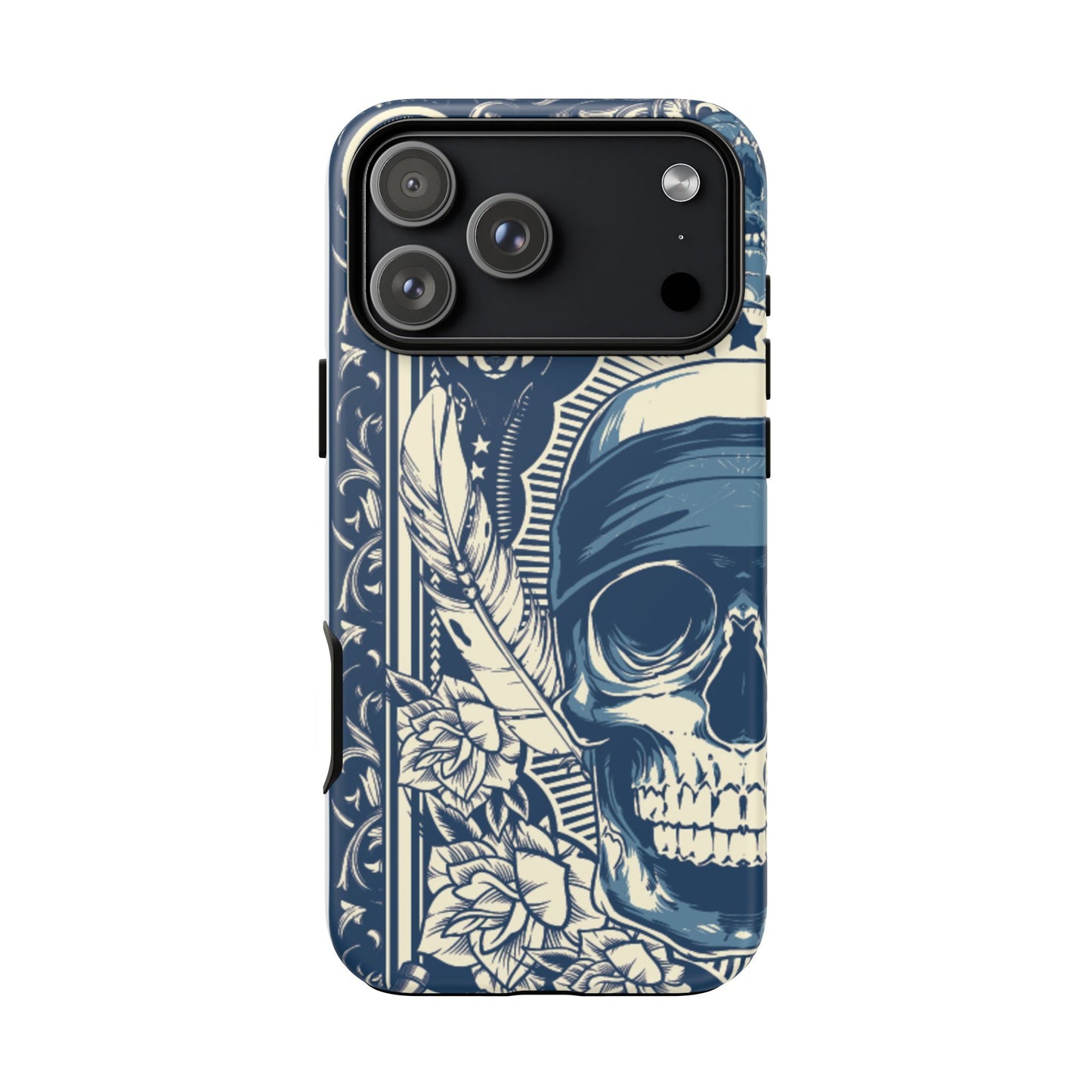 Skull & Feather Tough Phone Case Protective Gothic iPhone Cover