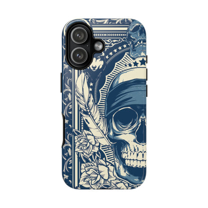 Skull & Feather Tough Phone Case Protective Gothic iPhone Cover