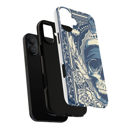 Skull & Feather Tough Phone Case Protective Gothic iPhone Cover