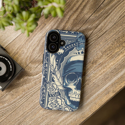 Skull & Feather Tough Phone Case Protective Gothic iPhone Cover