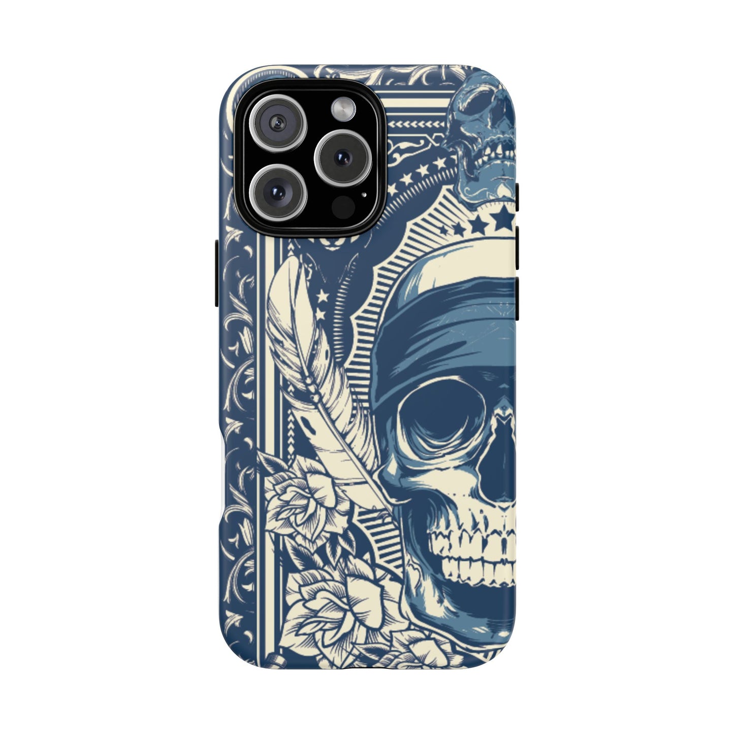 Skull & Feather Tough Phone Case Protective Gothic iPhone Cover