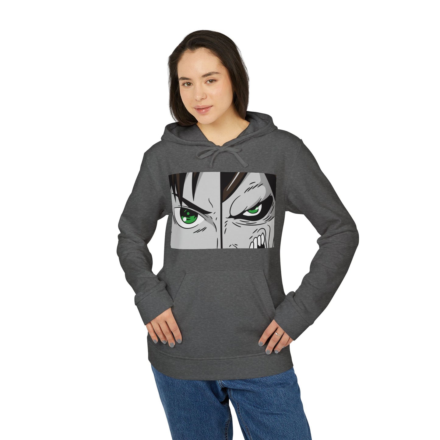 Anime Eyes Hoodie Intense Green-Eyed Manga Character Pullover
