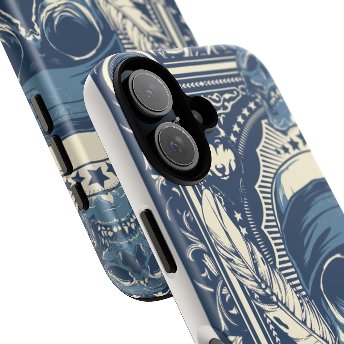 Skull & Feather Tough Phone Case Protective Gothic iPhone Cover