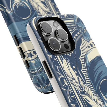 Skull & Feather Tough Phone Case Protective Gothic iPhone Cover