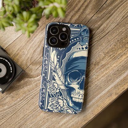 Skull & Feather Tough Phone Case Protective Gothic iPhone Cover
