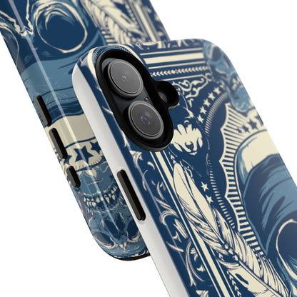 Skull & Feather Tough Phone Case Protective Gothic iPhone Cover