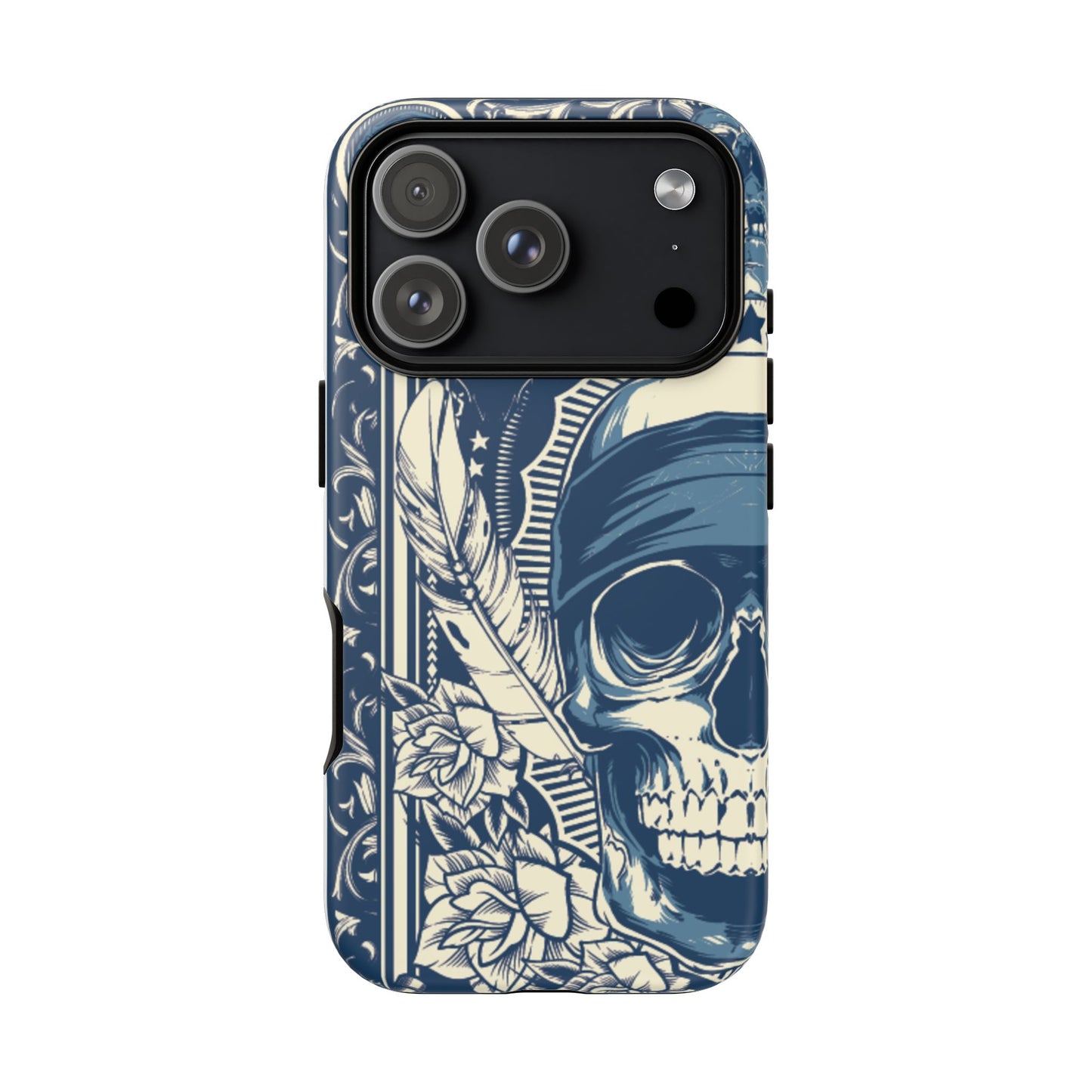 Skull & Feather Tough Phone Case Protective Gothic iPhone Cover