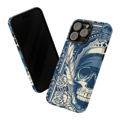 Skull & Feather Tough Phone Case Protective Gothic iPhone Cover