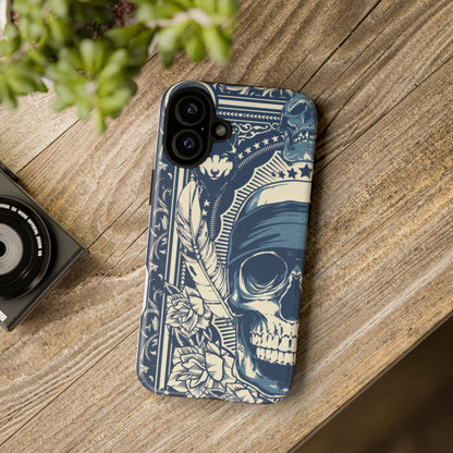 Skull & Feather Tough Phone Case Protective Gothic iPhone Cover