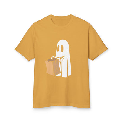 Ghost Trick Halloween T‑Shirt 'Boo' Back Graphic & Candy Bag