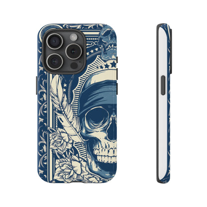 Skull & Feather Tough Phone Case Protective Gothic iPhone Cover