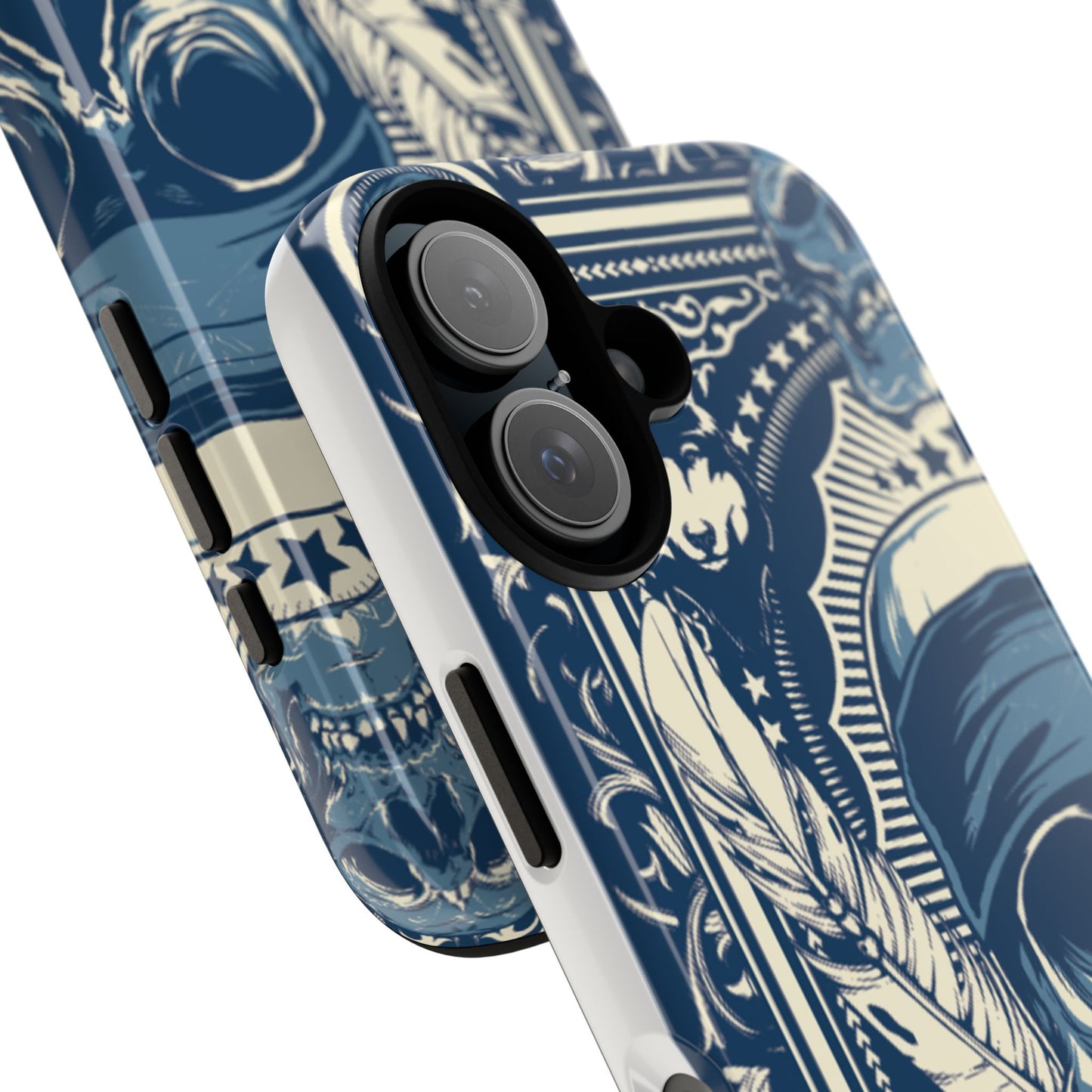 Skull & Feather Tough Phone Case Protective Gothic iPhone Cover