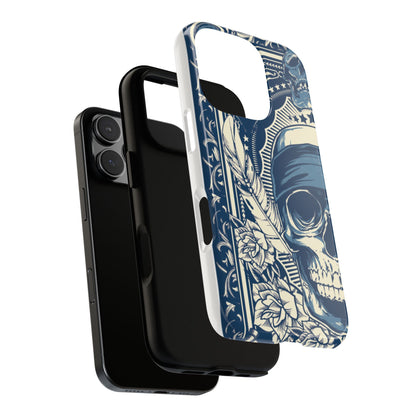 Skull & Feather Tough Phone Case Protective Gothic iPhone Cover