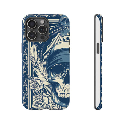 Skull & Feather Tough Phone Case Protective Gothic iPhone Cover