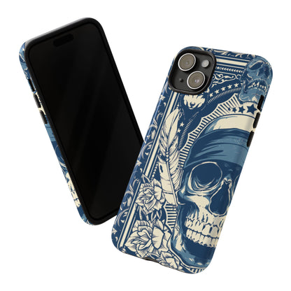 Skull & Feather Tough Phone Case Protective Gothic iPhone Cover