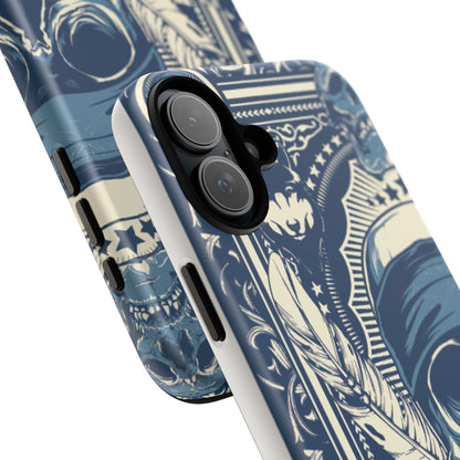 Skull & Feather Tough Phone Case Protective Gothic iPhone Cover